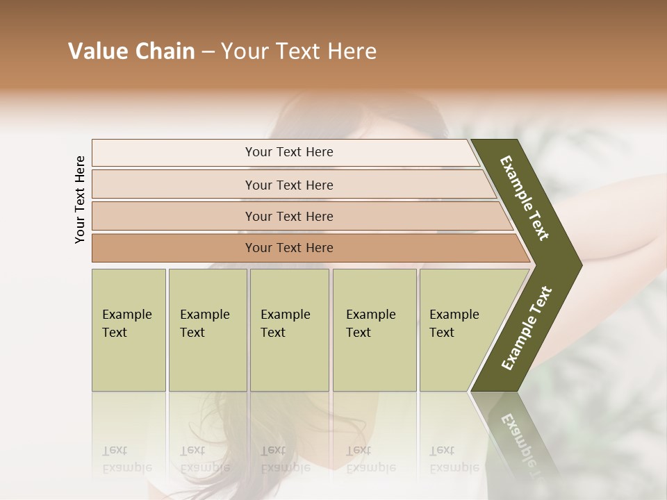 Displacement Brown Hair Touching PowerPoint Template