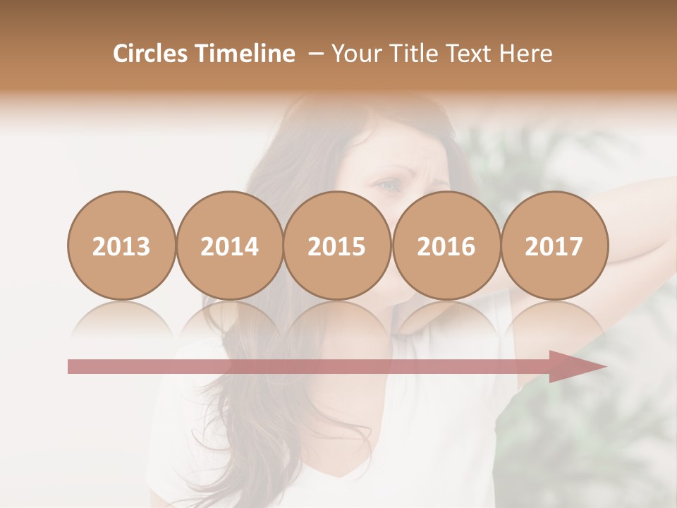 Displacement Brown Hair Touching PowerPoint Template