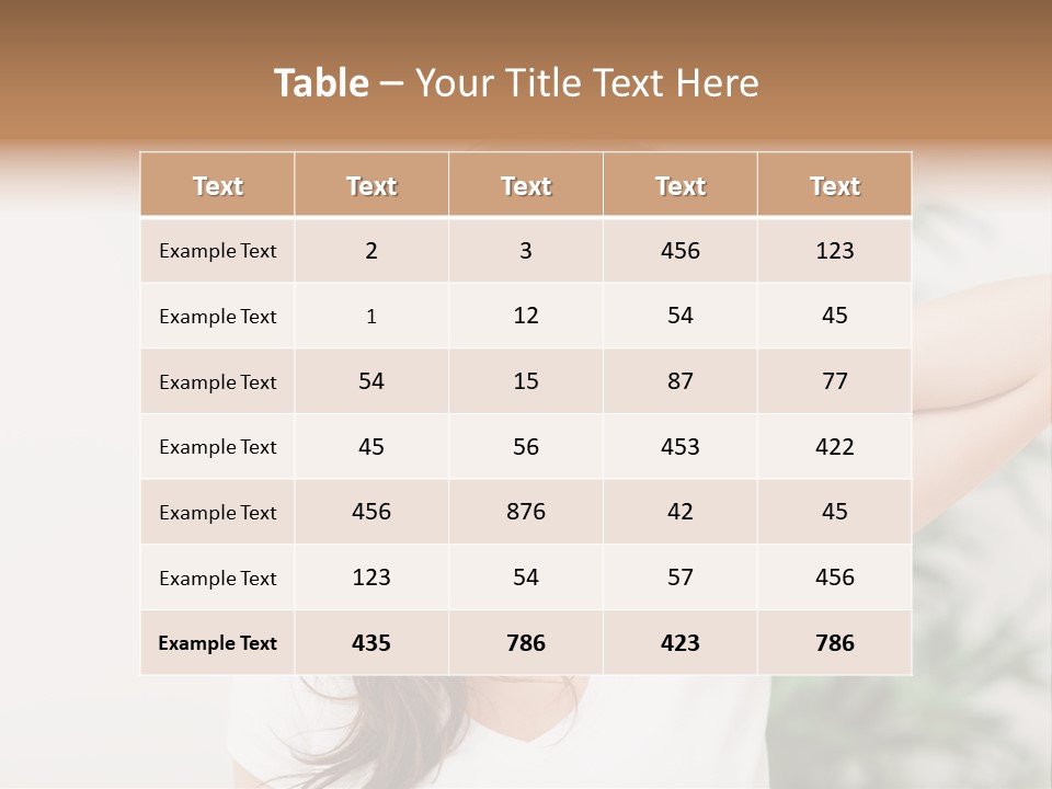 Displacement Brown Hair Touching PowerPoint Template