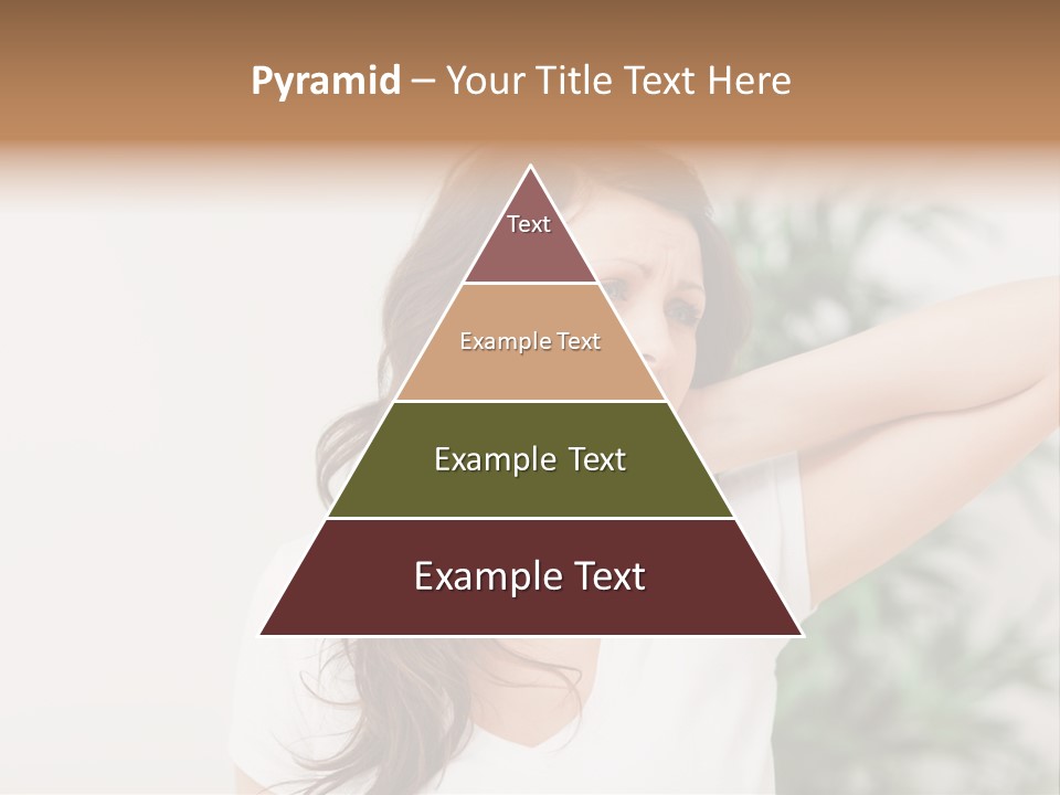 Displacement Brown Hair Touching PowerPoint Template