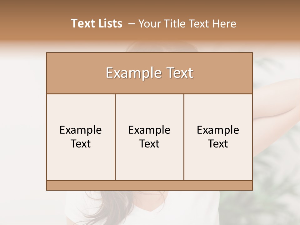 Displacement Brown Hair Touching PowerPoint Template