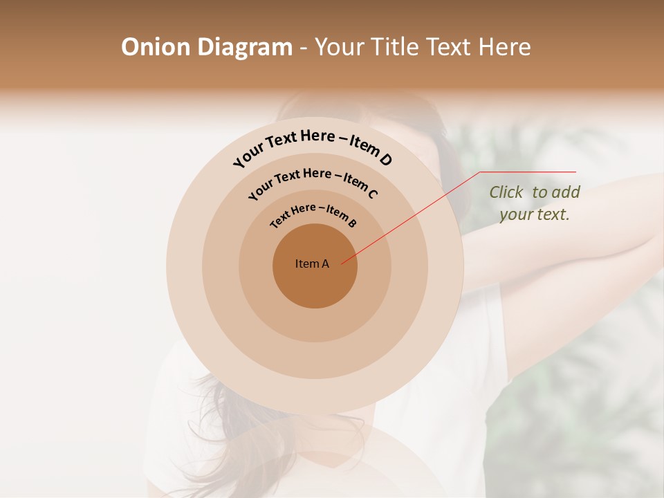 Displacement Brown Hair Touching PowerPoint Template