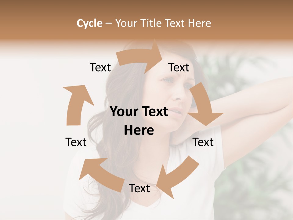 Displacement Brown Hair Touching PowerPoint Template