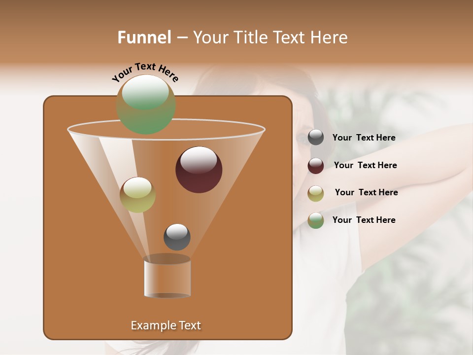 Displacement Brown Hair Touching PowerPoint Template