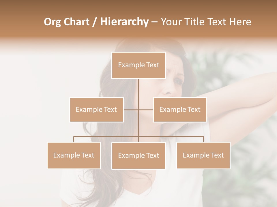 Displacement Brown Hair Touching PowerPoint Template