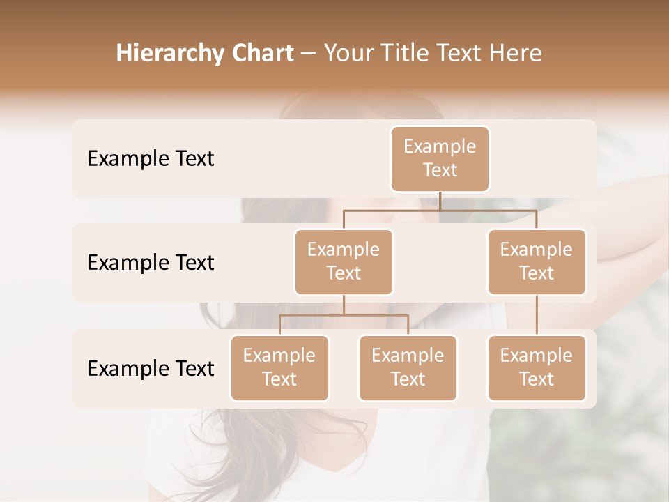 Displacement Brown Hair Touching PowerPoint Template