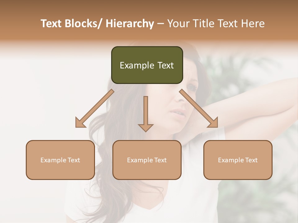 Displacement Brown Hair Touching PowerPoint Template