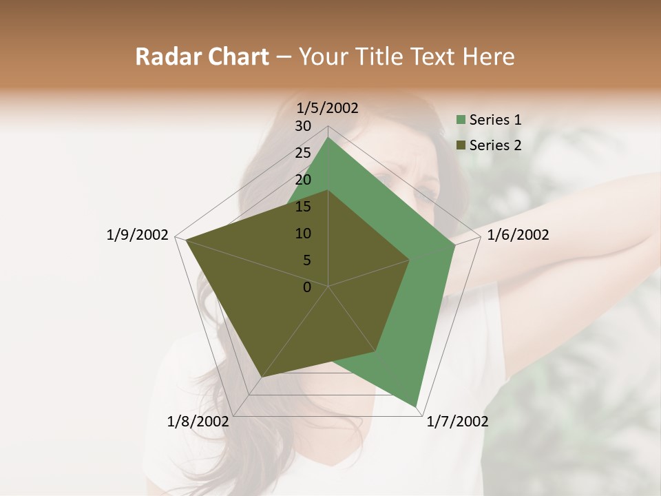 Displacement Brown Hair Touching PowerPoint Template