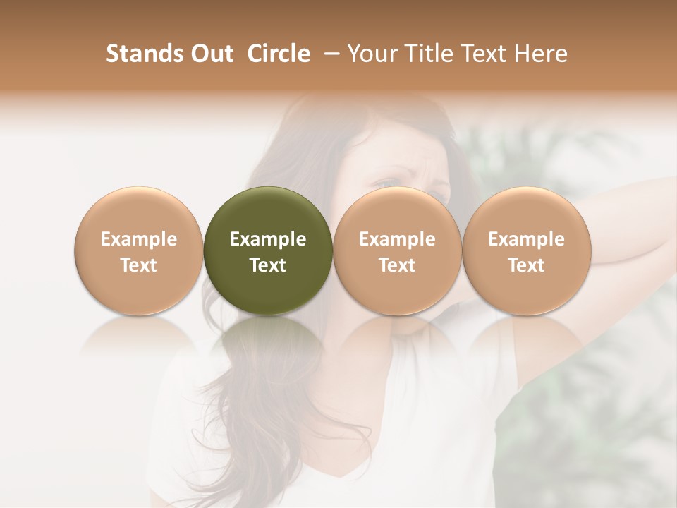 Displacement Brown Hair Touching PowerPoint Template
