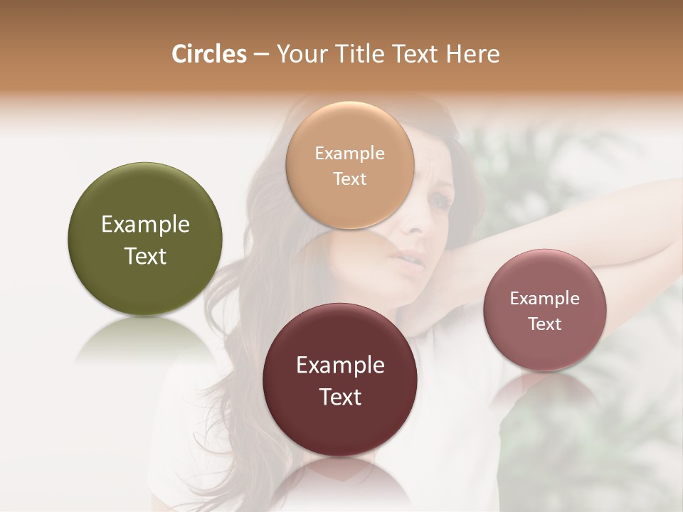 Displacement Brown Hair Touching PowerPoint Template