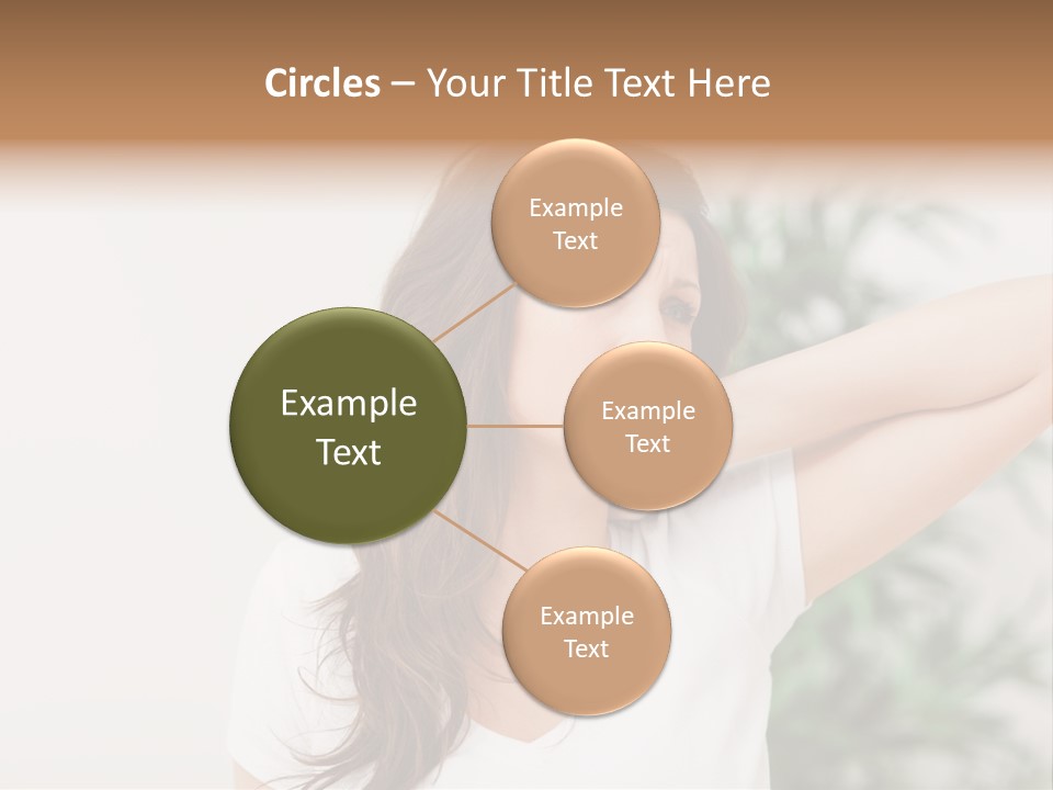 Displacement Brown Hair Touching PowerPoint Template