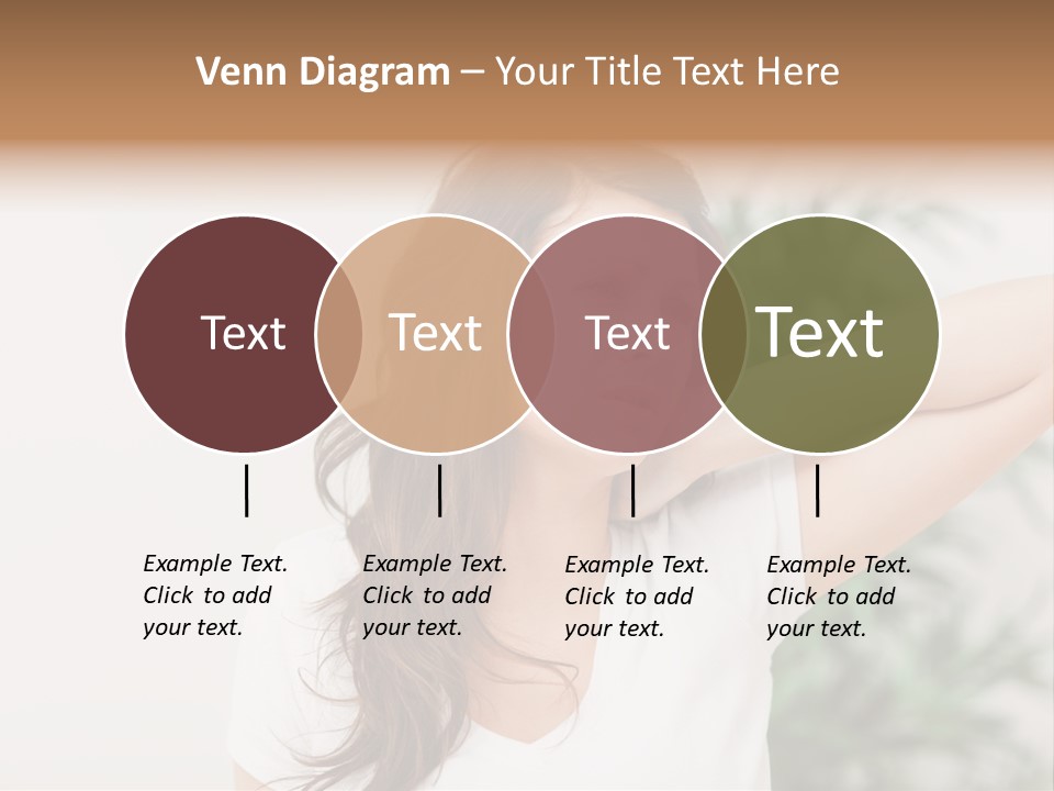 Displacement Brown Hair Touching PowerPoint Template
