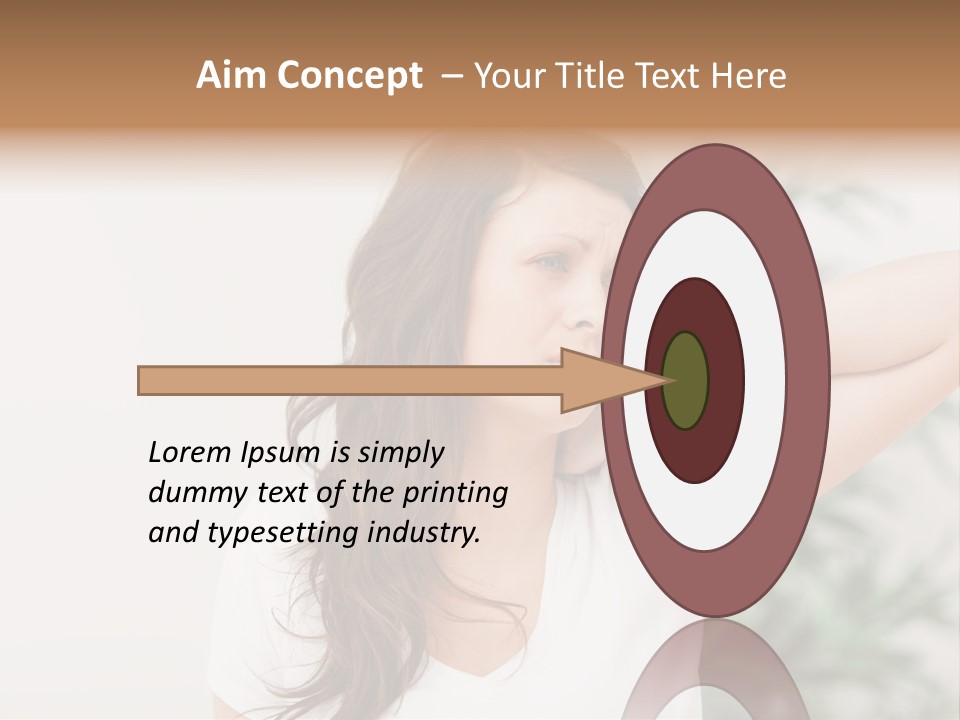 Displacement Brown Hair Touching PowerPoint Template