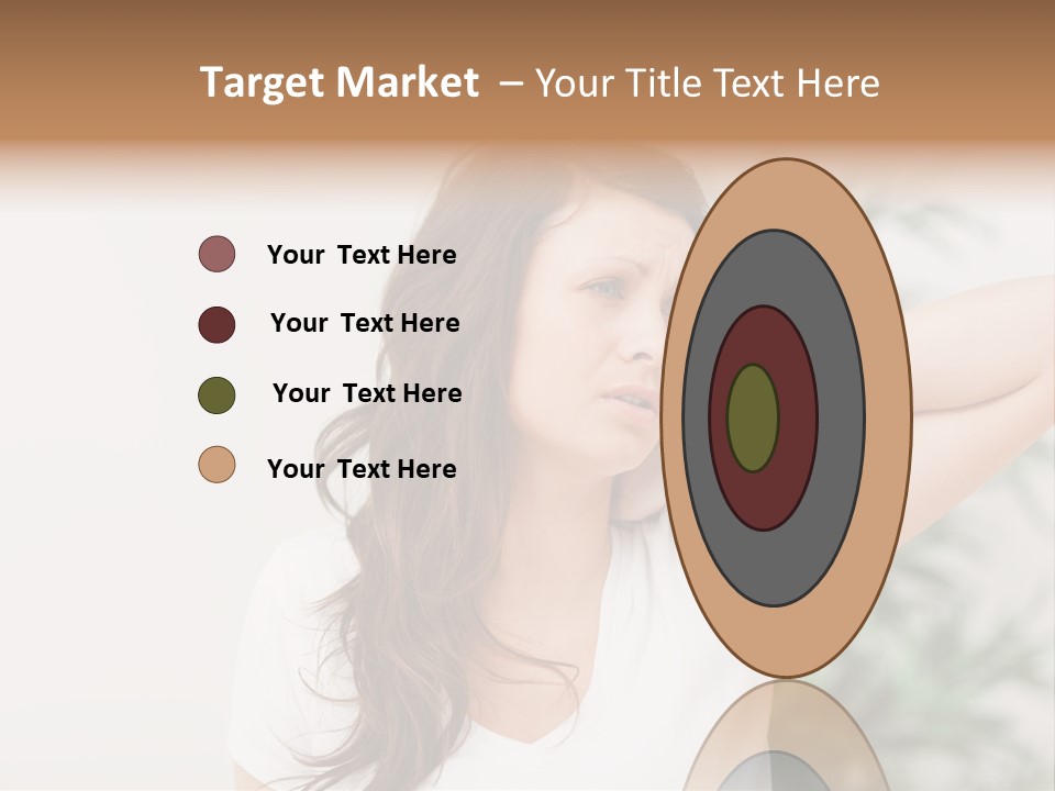 Displacement Brown Hair Touching PowerPoint Template