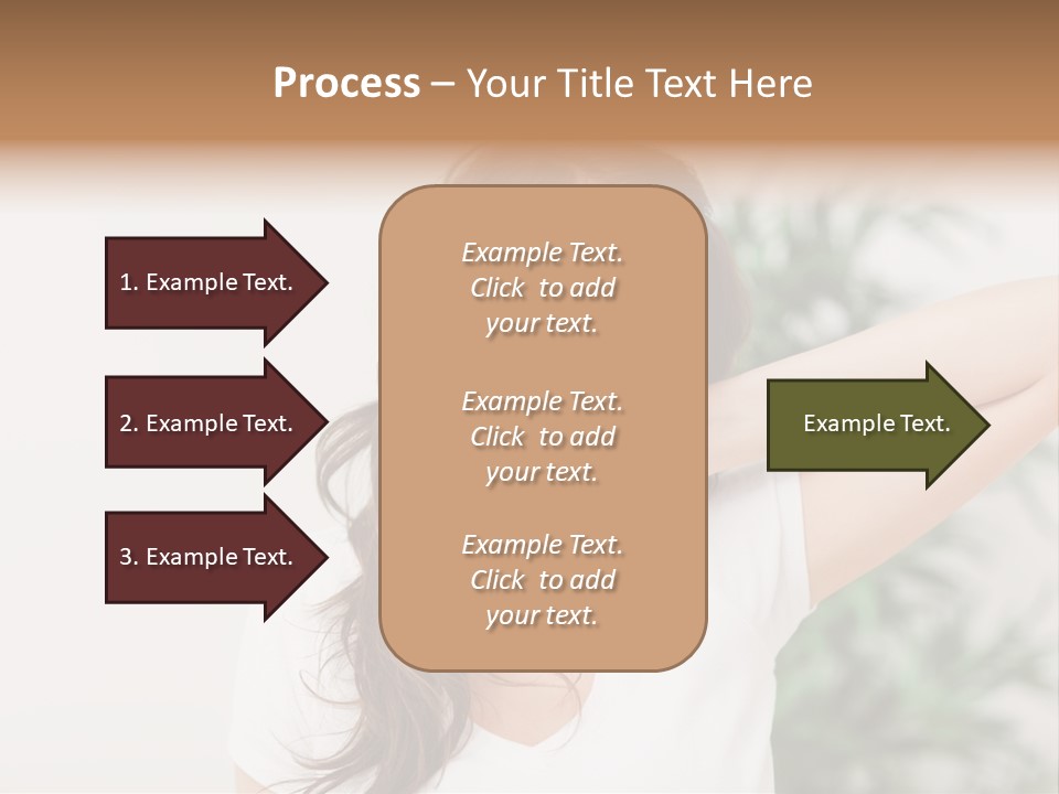 Displacement Brown Hair Touching PowerPoint Template