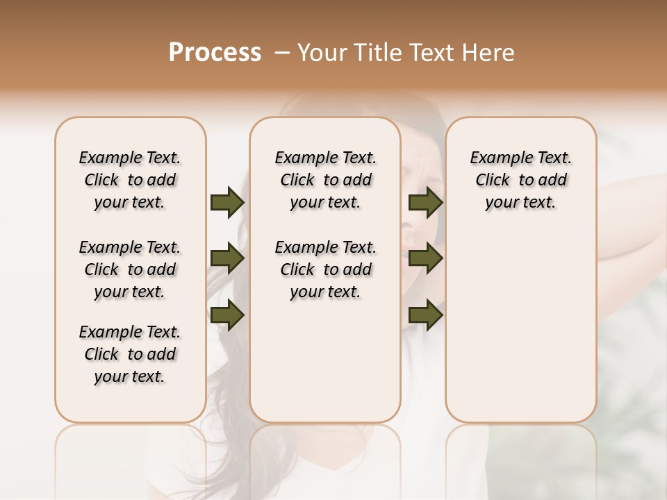Displacement Brown Hair Touching PowerPoint Template
