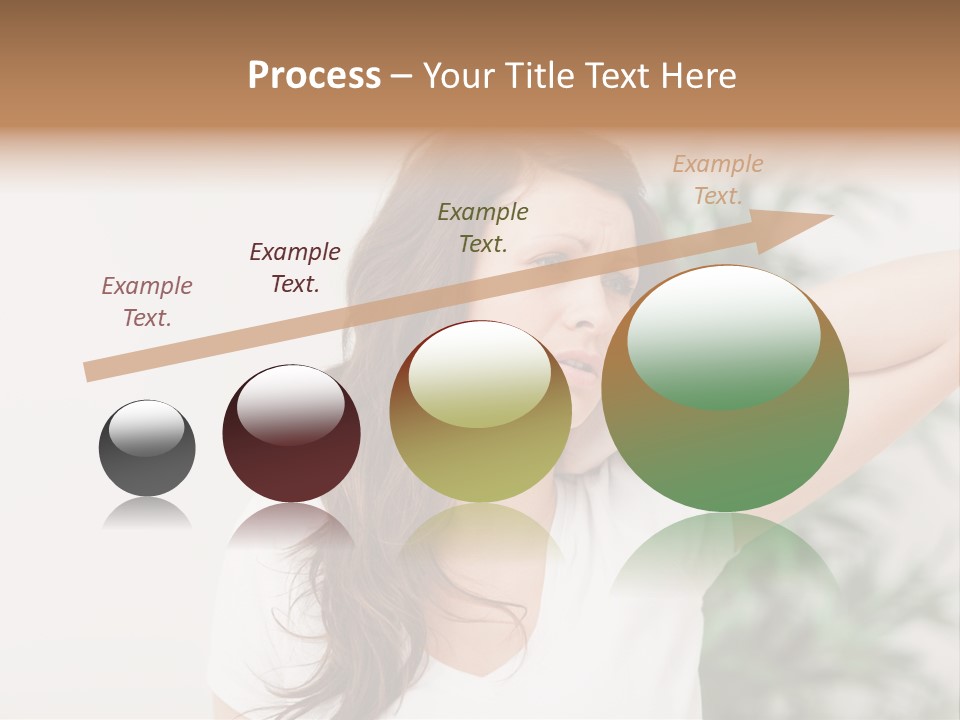 Displacement Brown Hair Touching PowerPoint Template