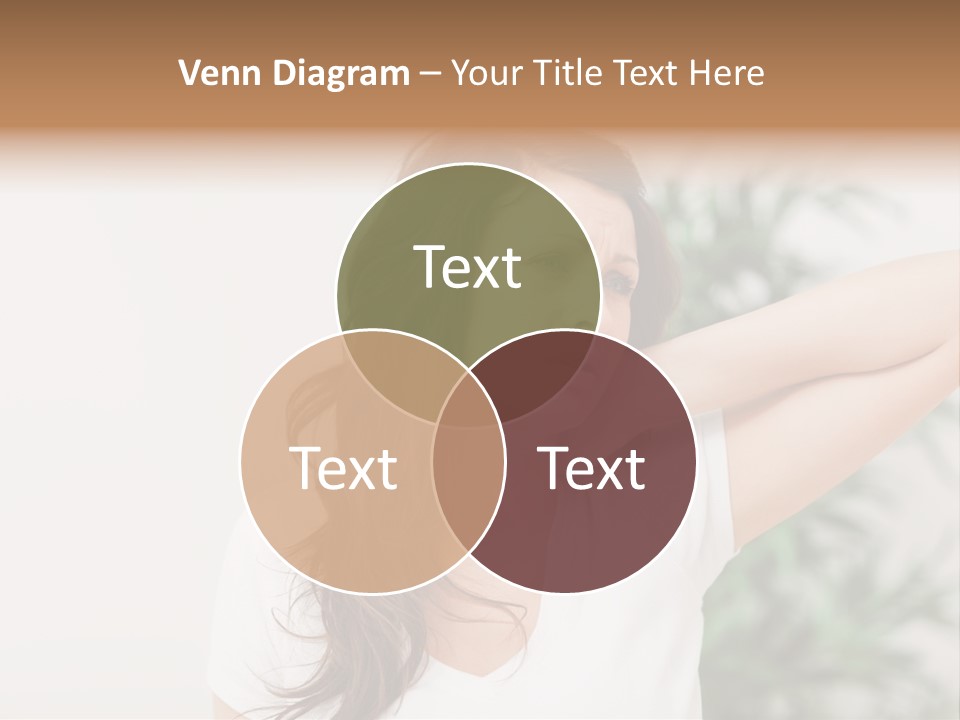 Displacement Brown Hair Touching PowerPoint Template