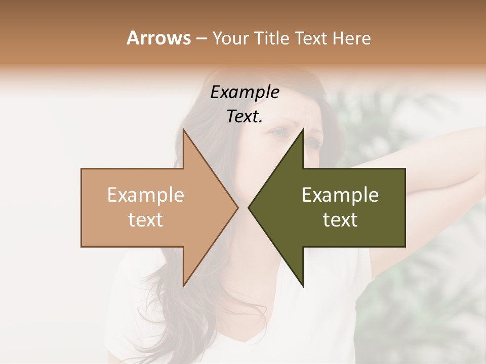 Displacement Brown Hair Touching PowerPoint Template