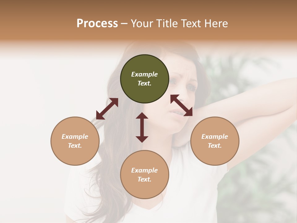 Displacement Brown Hair Touching PowerPoint Template