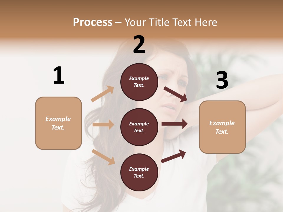 Displacement Brown Hair Touching PowerPoint Template