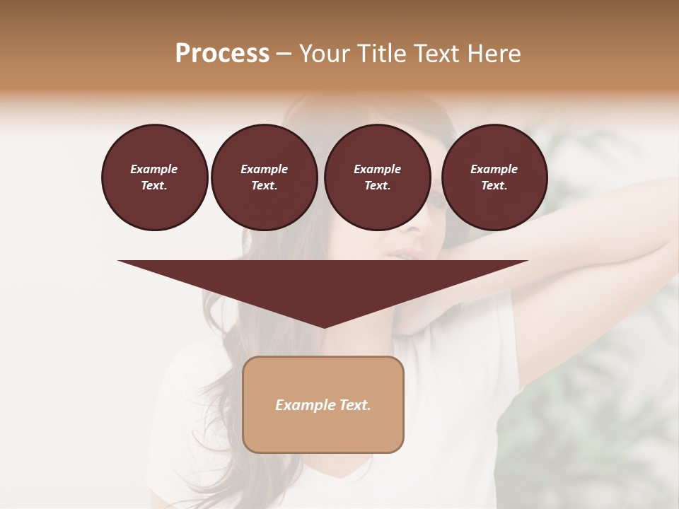 Displacement Brown Hair Touching PowerPoint Template