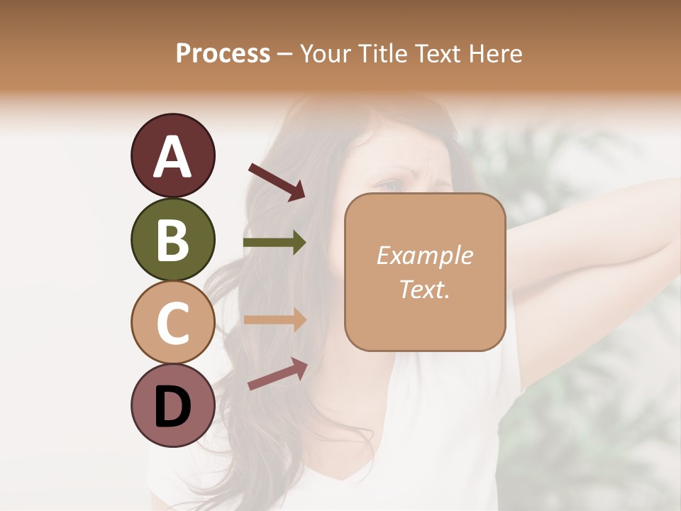 Displacement Brown Hair Touching PowerPoint Template