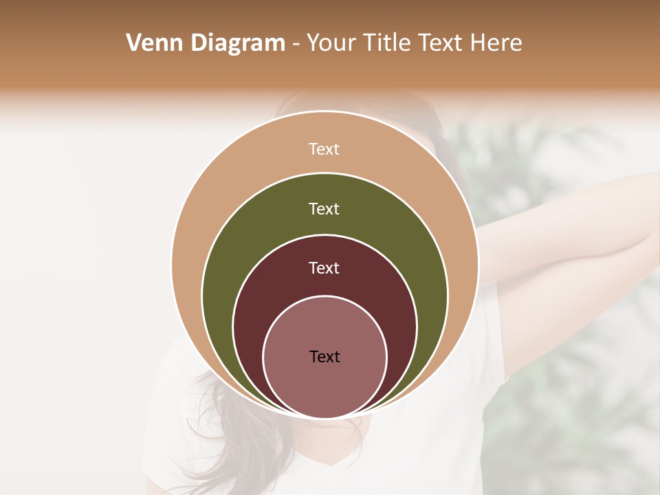 Displacement Brown Hair Touching PowerPoint Template