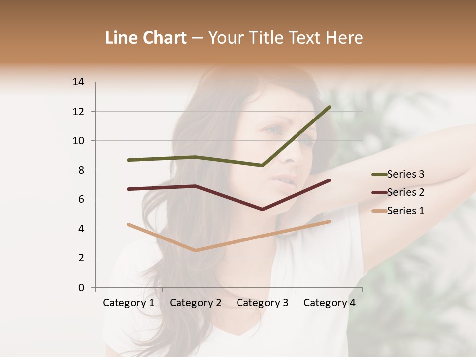 Displacement Brown Hair Touching PowerPoint Template