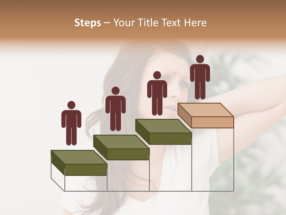 Displacement Brown Hair Touching PowerPoint Template