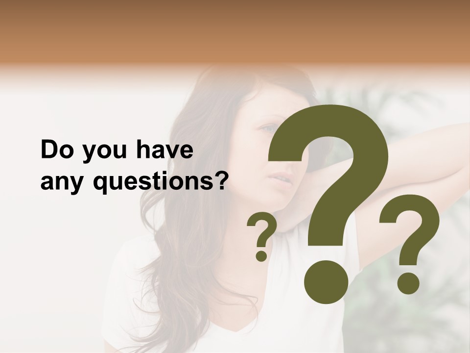 Displacement Brown Hair Touching PowerPoint Template