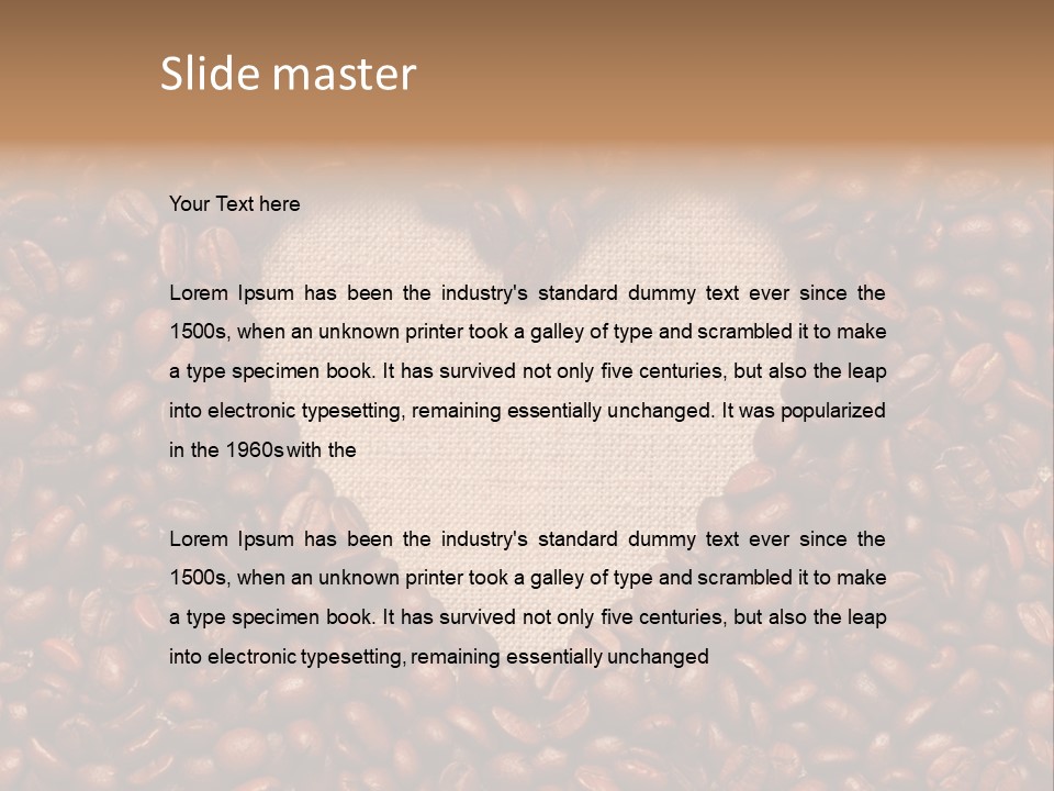 Coffee Shiny Blank PowerPoint Template