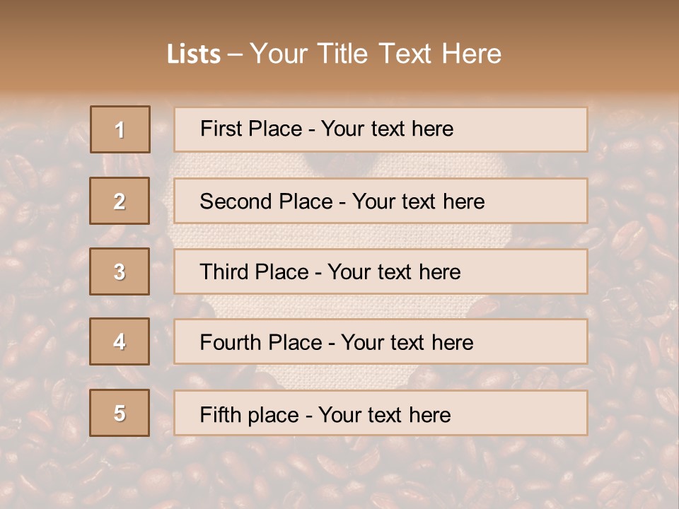 Coffee Shiny Blank PowerPoint Template