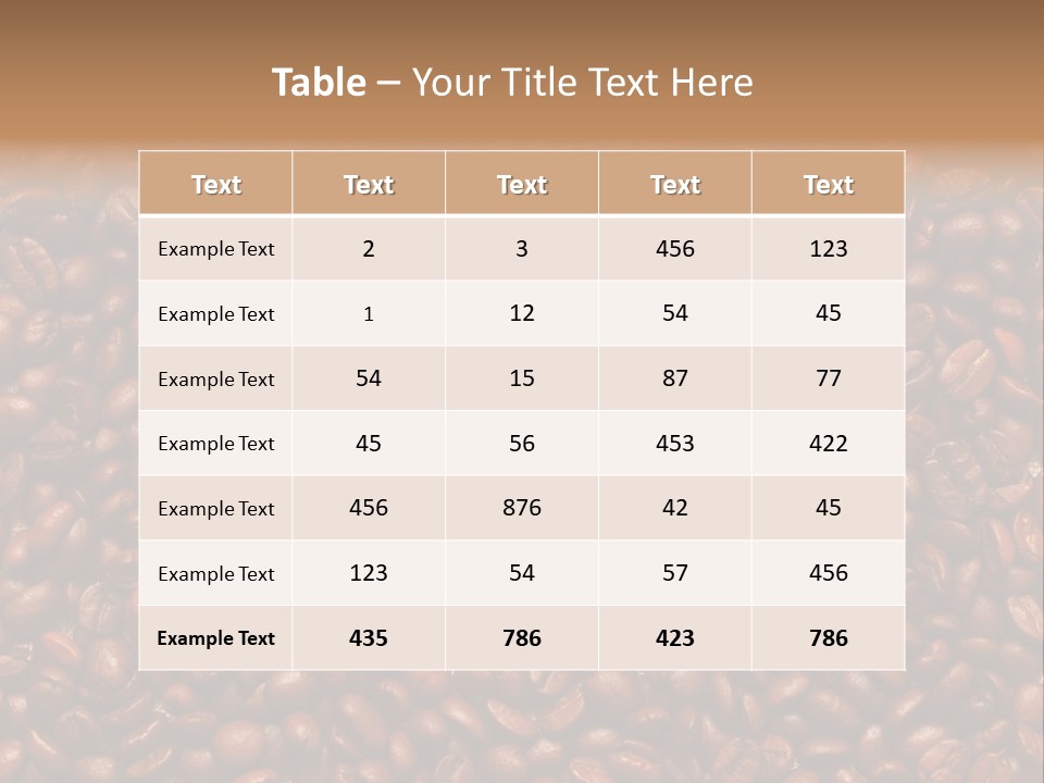 Coffee Shiny Blank PowerPoint Template