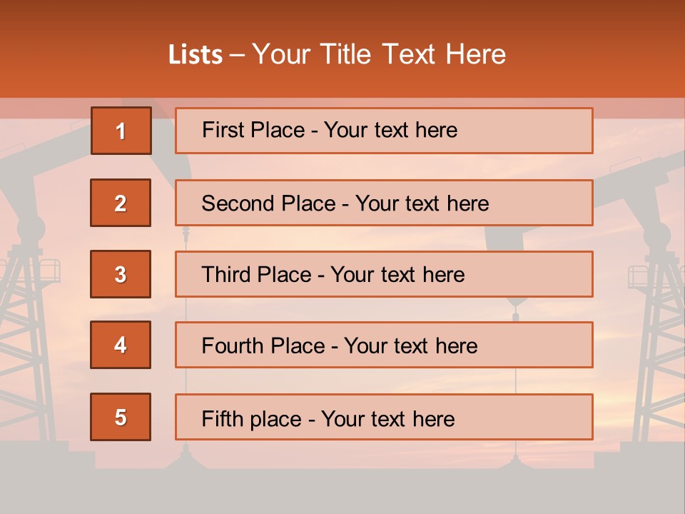Well Barrel Construction PowerPoint Template