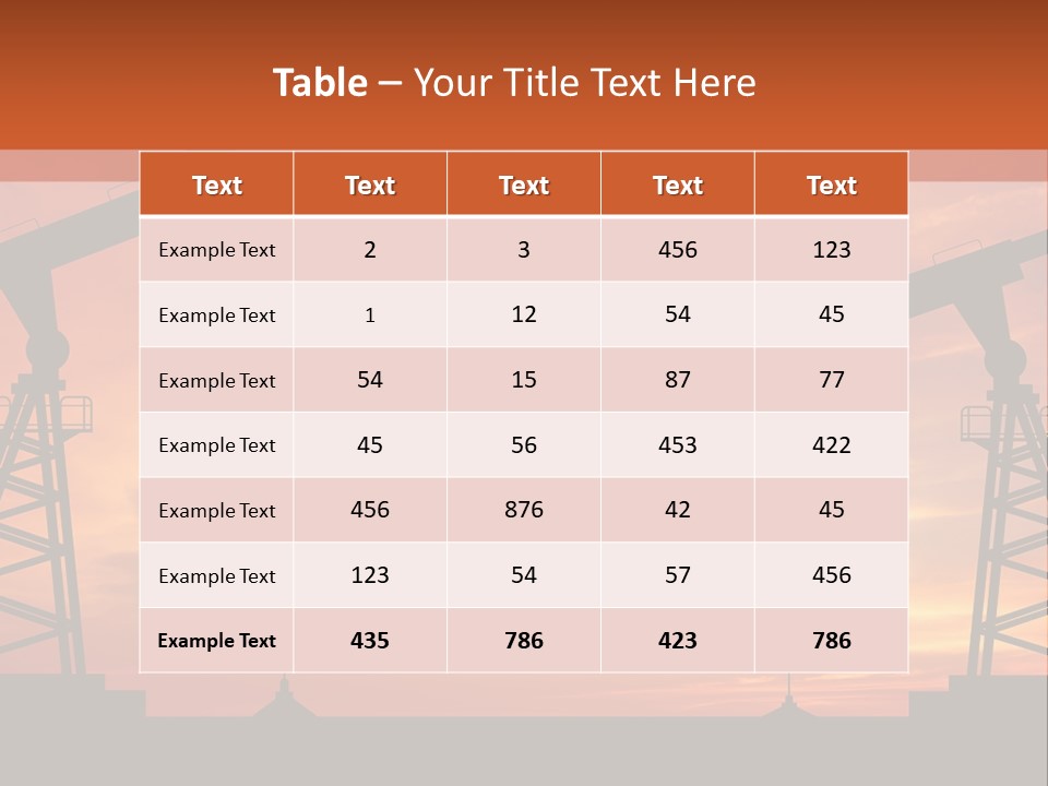 Well Barrel Construction PowerPoint Template
