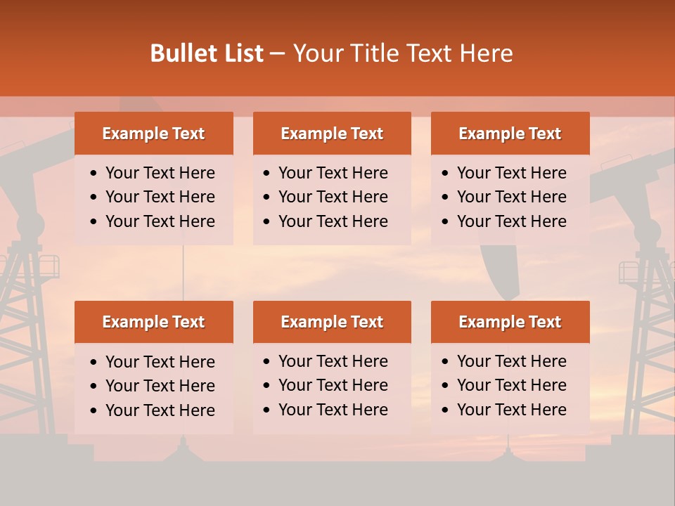 Well Barrel Construction PowerPoint Template