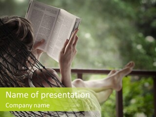 Hammock Comfortable Rest PowerPoint Template