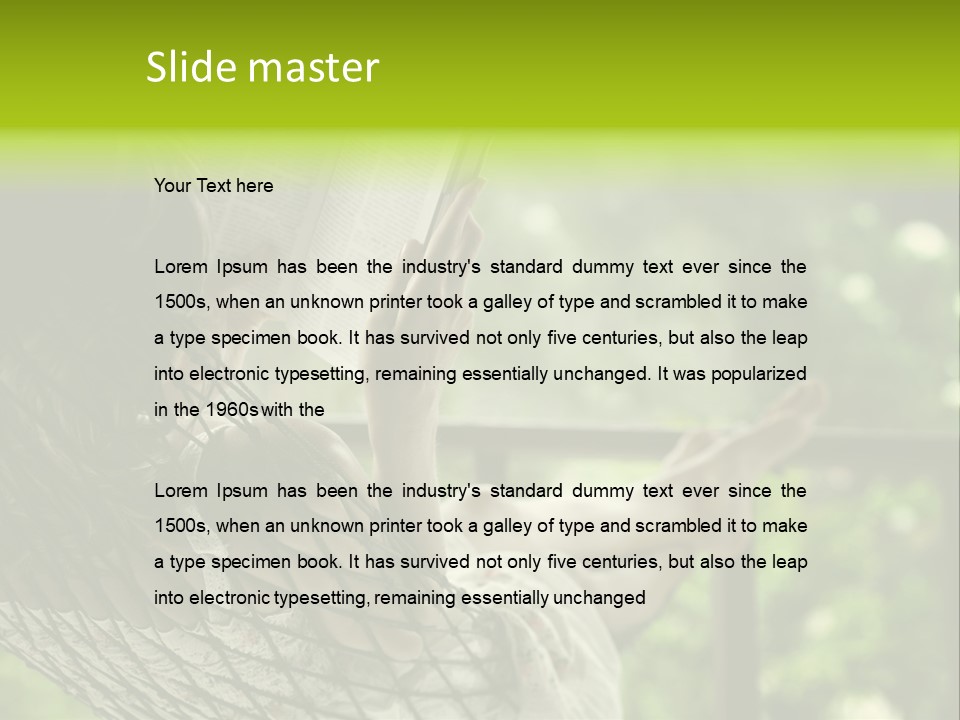 Hammock Comfortable Rest PowerPoint Template