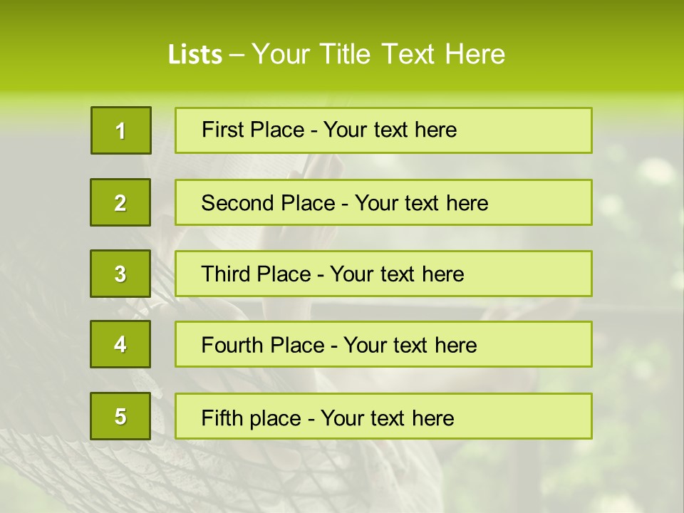 Hammock Comfortable Rest PowerPoint Template
