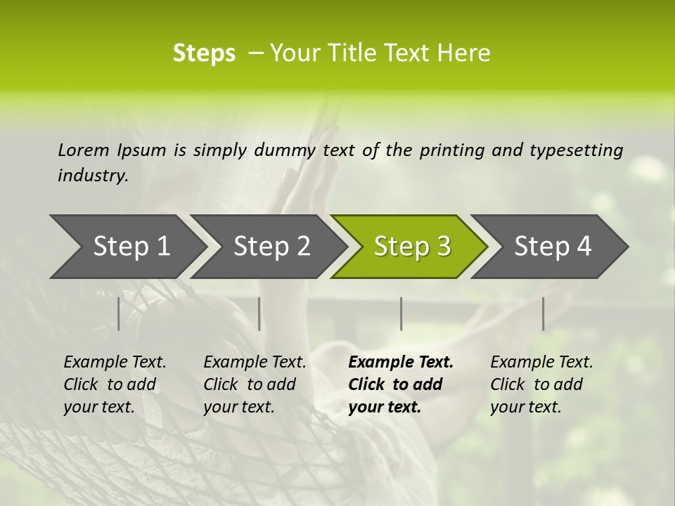 Hammock Comfortable Rest PowerPoint Template