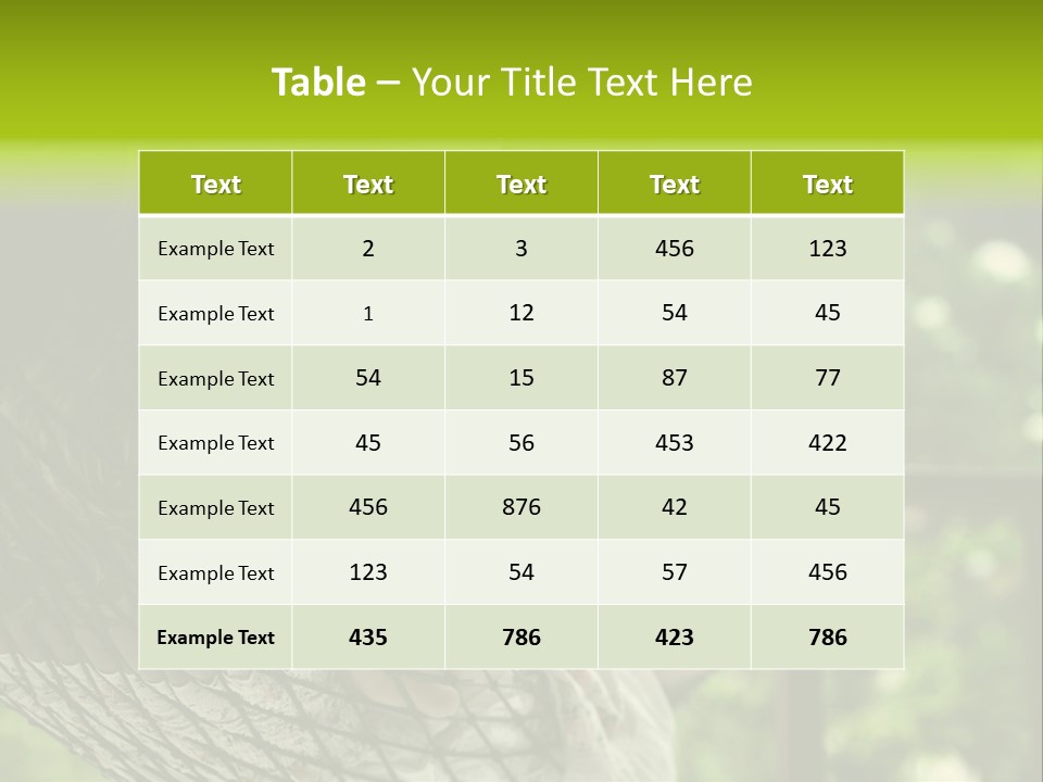 Hammock Comfortable Rest PowerPoint Template