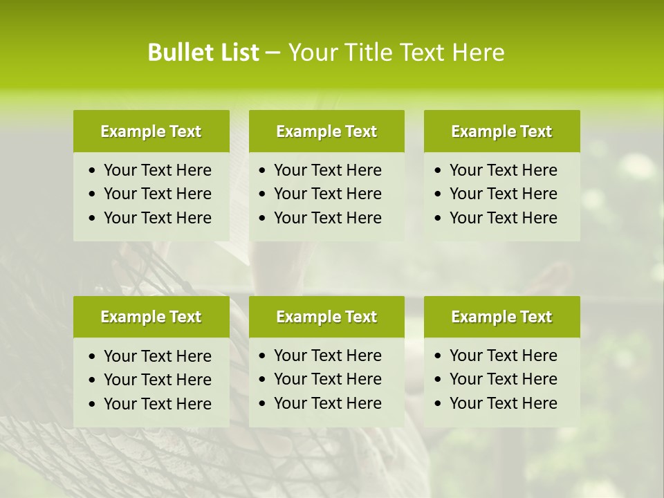 Hammock Comfortable Rest PowerPoint Template