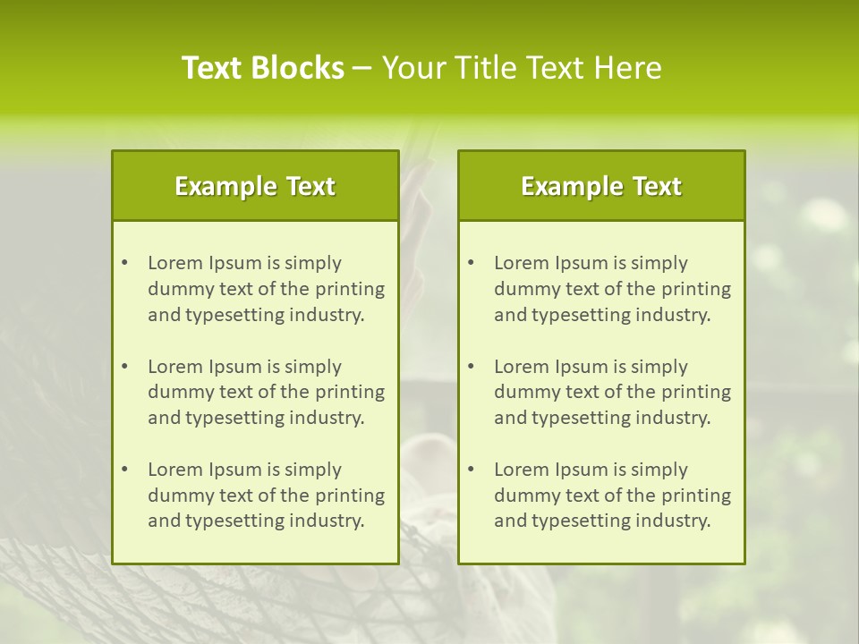 Hammock Comfortable Rest PowerPoint Template