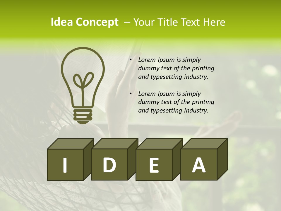 Hammock Comfortable Rest PowerPoint Template