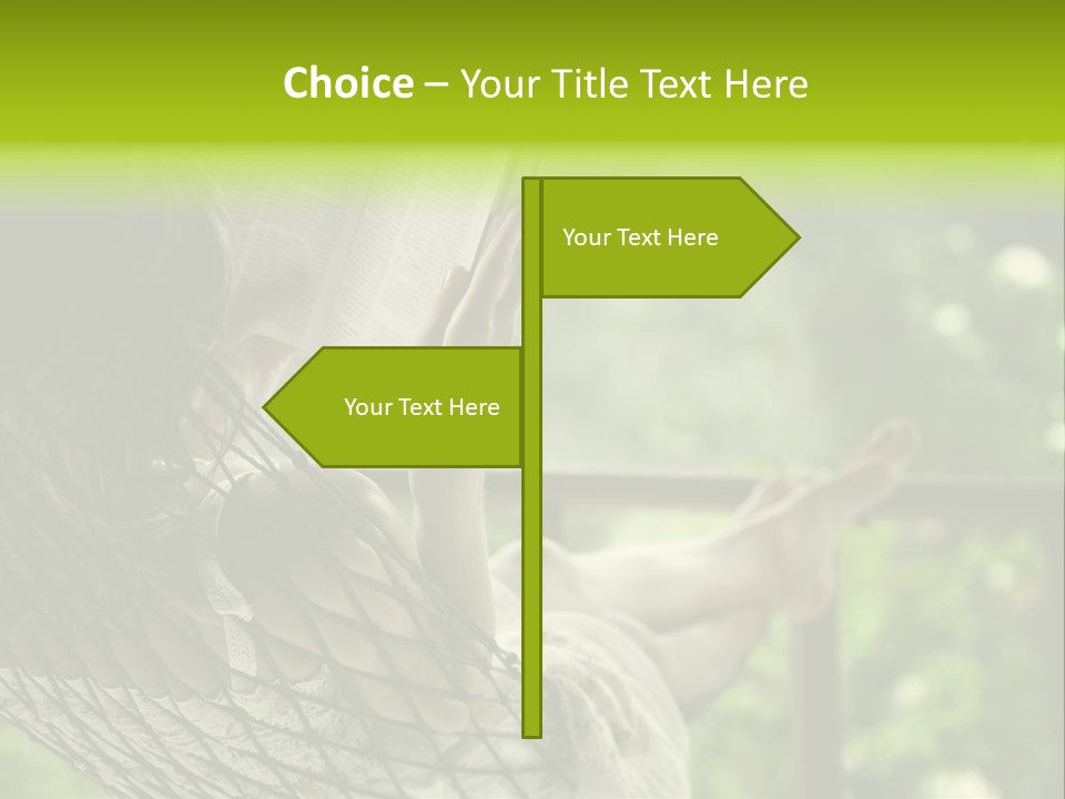 Hammock Comfortable Rest PowerPoint Template