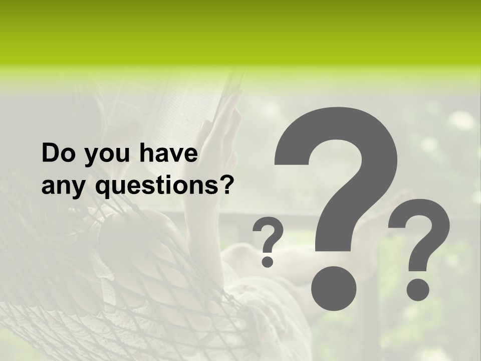 Hammock Comfortable Rest PowerPoint Template