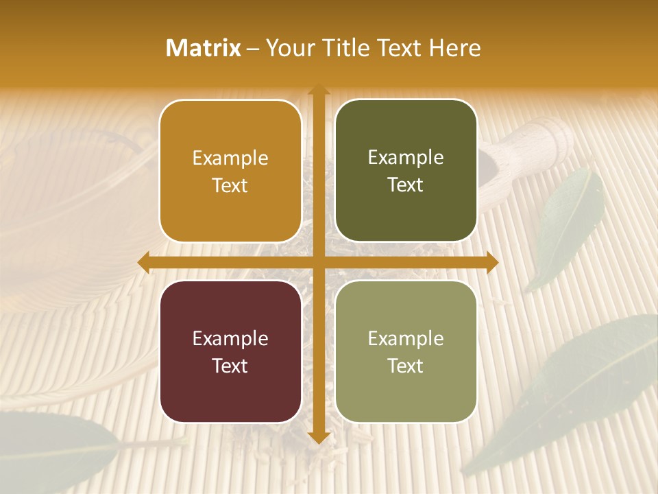 A Cup Of Tea Next To A Wooden Spoon PowerPoint Template