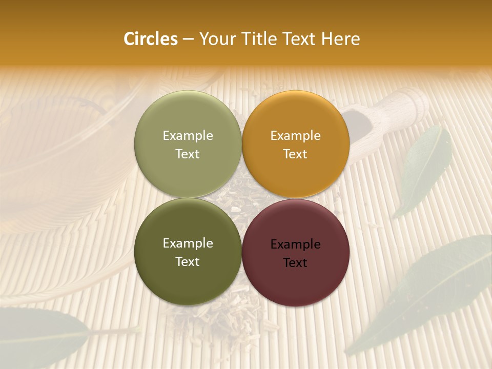 A Cup Of Tea Next To A Wooden Spoon PowerPoint Template