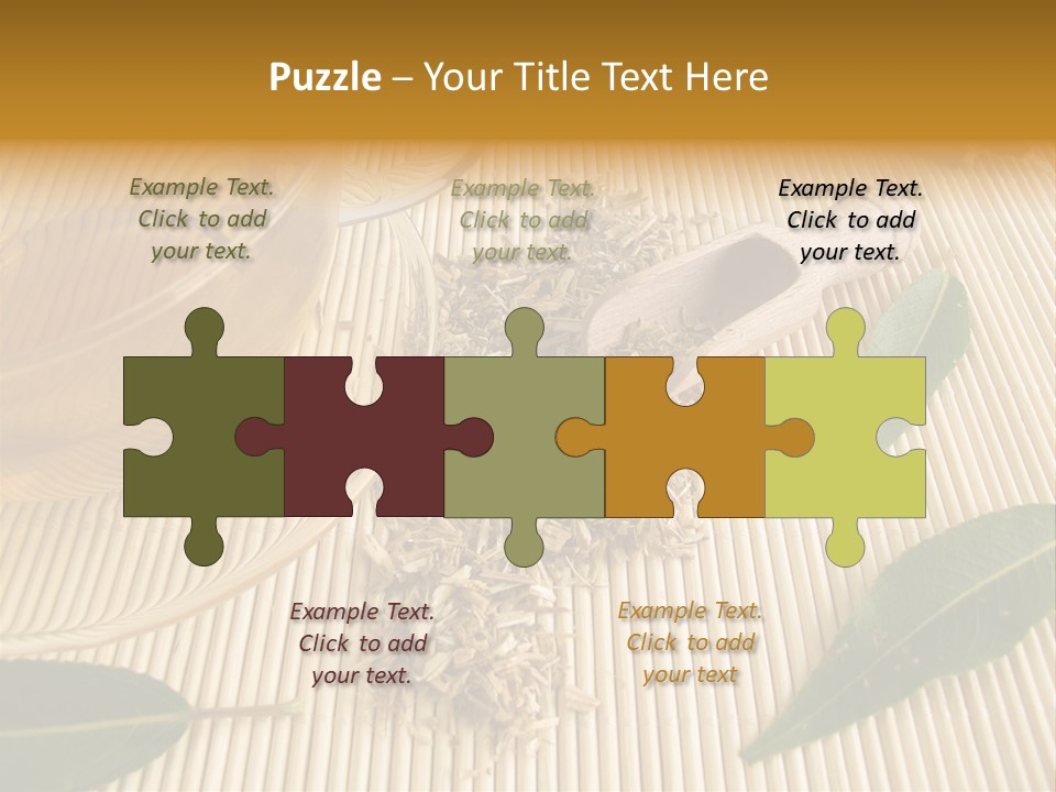 A Cup Of Tea Next To A Wooden Spoon PowerPoint Template